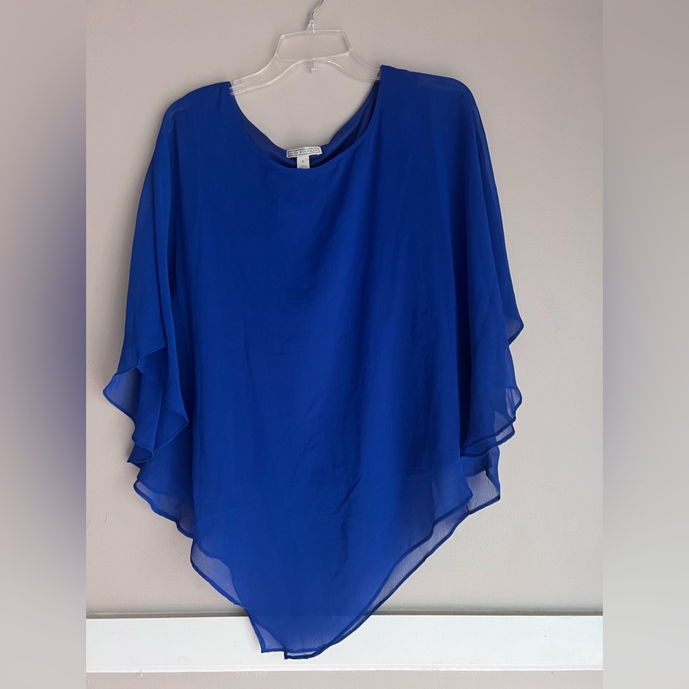 Dana Buchman Royal Blue Chiffon Blouse